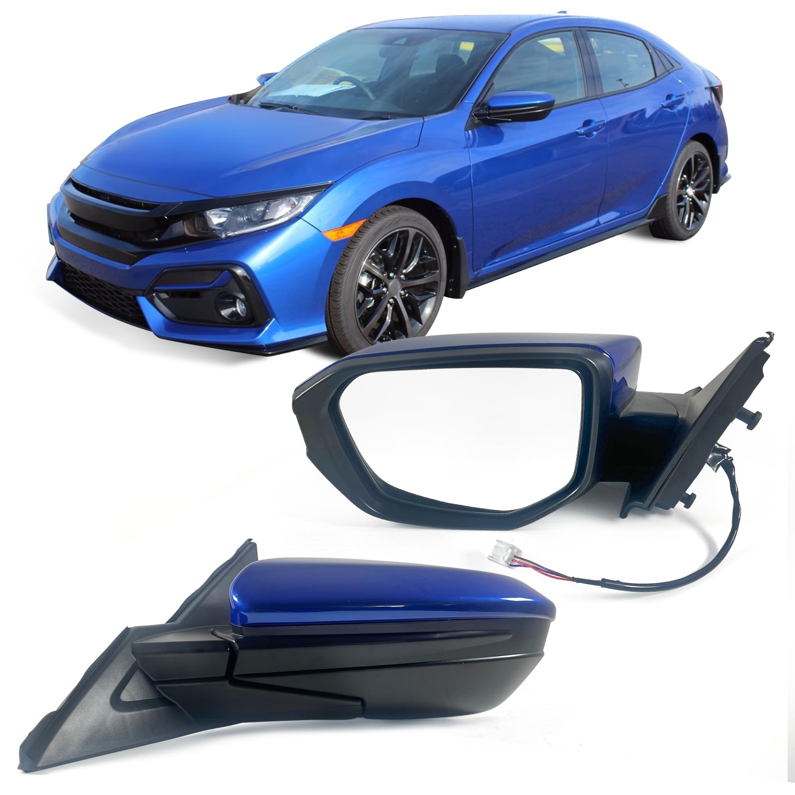 01-05 civic sedan lx us純正サイドモール Lqito Left Driver Side Door Mirror For 2016-2021 HONDA CIVIC LX SE